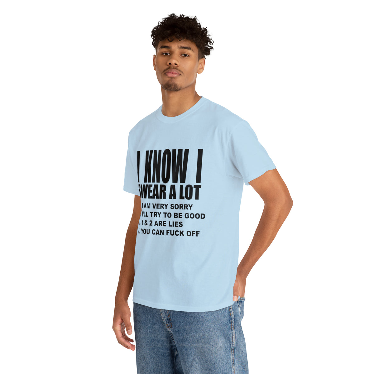 I KNOW I SWEAR A LOT (r*** version) - Unisex Heavy Cotton Tee - AUS