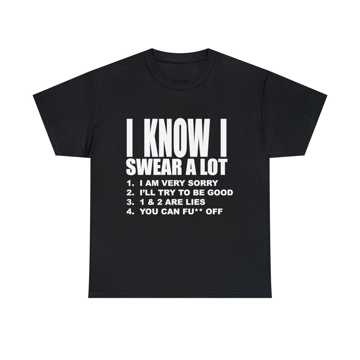 I KNOW I SWEAR A LOT (Po**** Version) - Unisex Heavy Cotton Tee - AUS