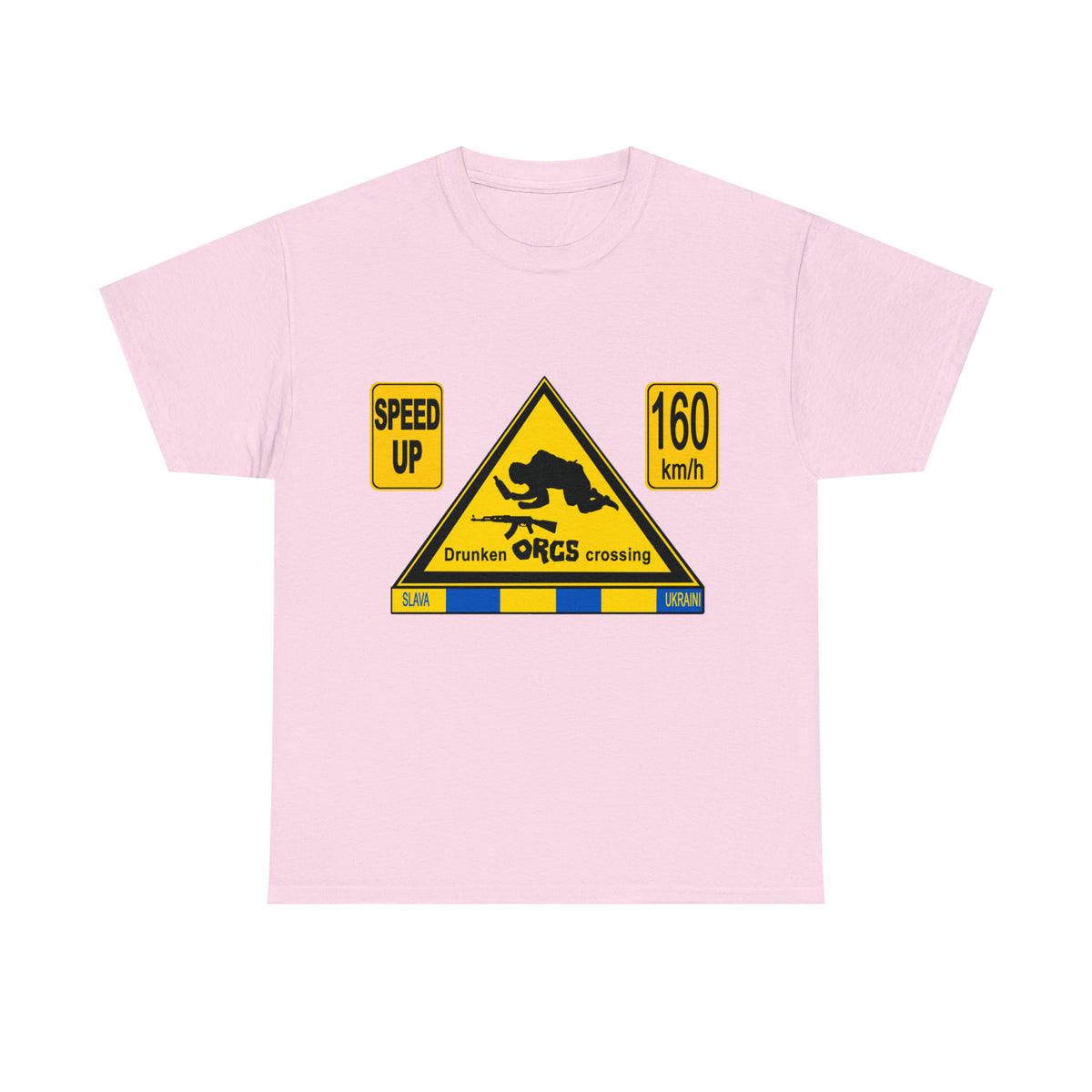 DRU**** ORCS CROSSING - 160 Km/h/SPEED UP - Unisex Heavy Cotton Tee - AUS