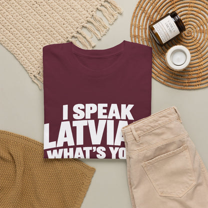 I Speak Latvian. What's Your Superpower? T-Shirt | Funny Latvian Heritage Gift | BalticAF