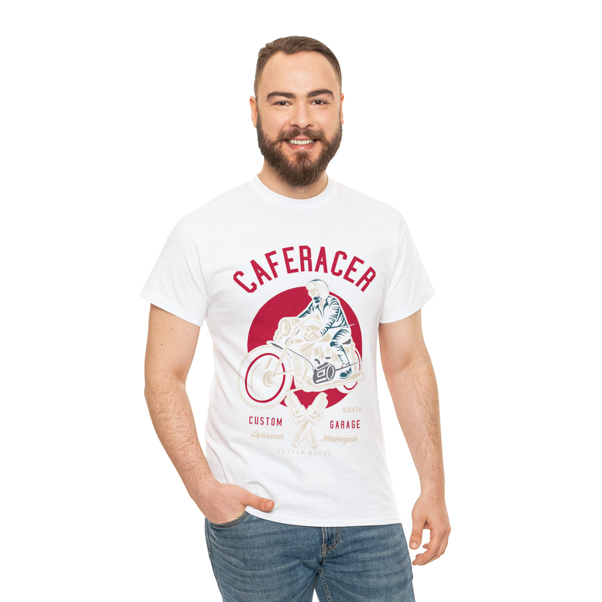 CAFE RACER Custom Garage - Unisex Heavy Cotton Tee