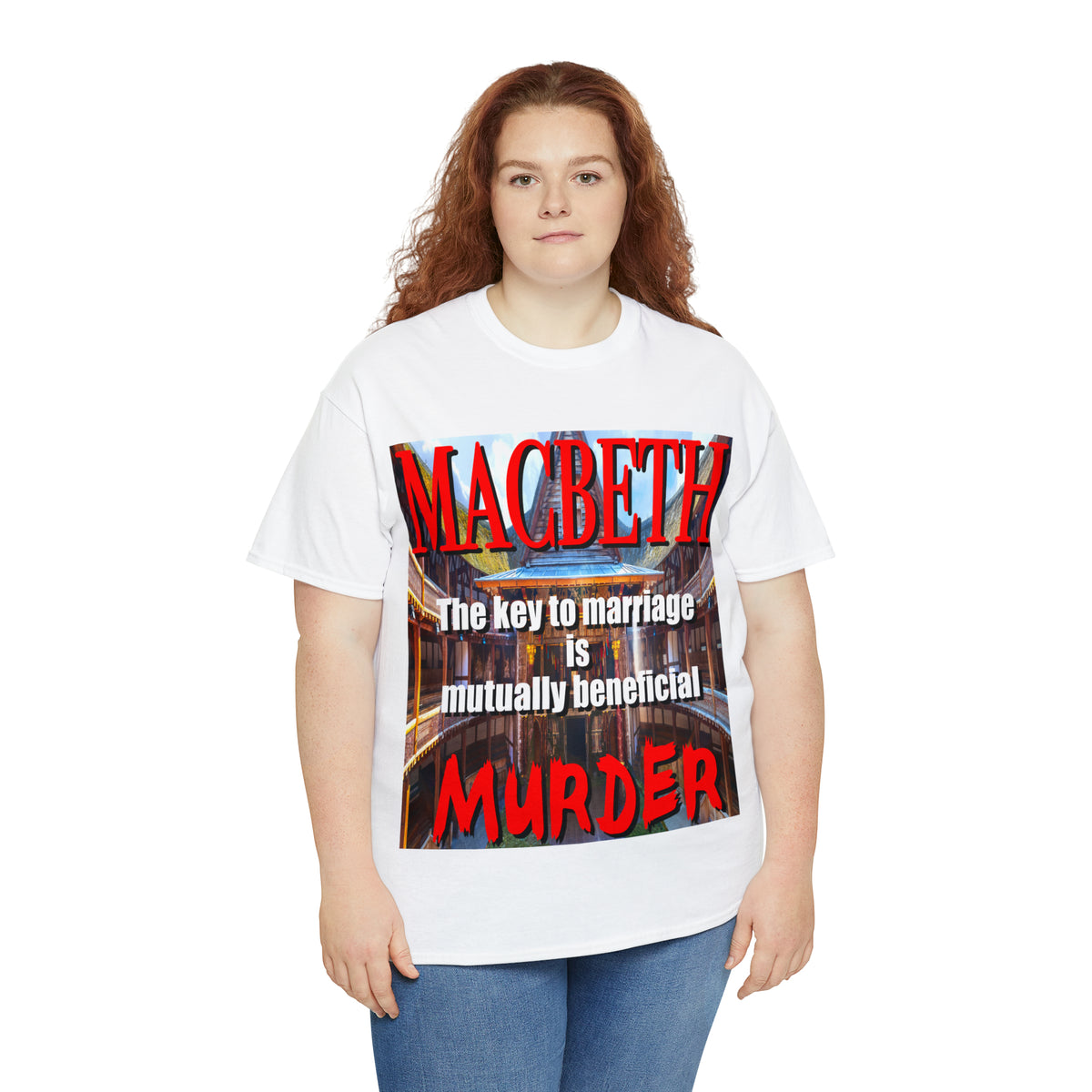 MACBETH the key to marriage is...- Unisex Heavy Cotton Tee