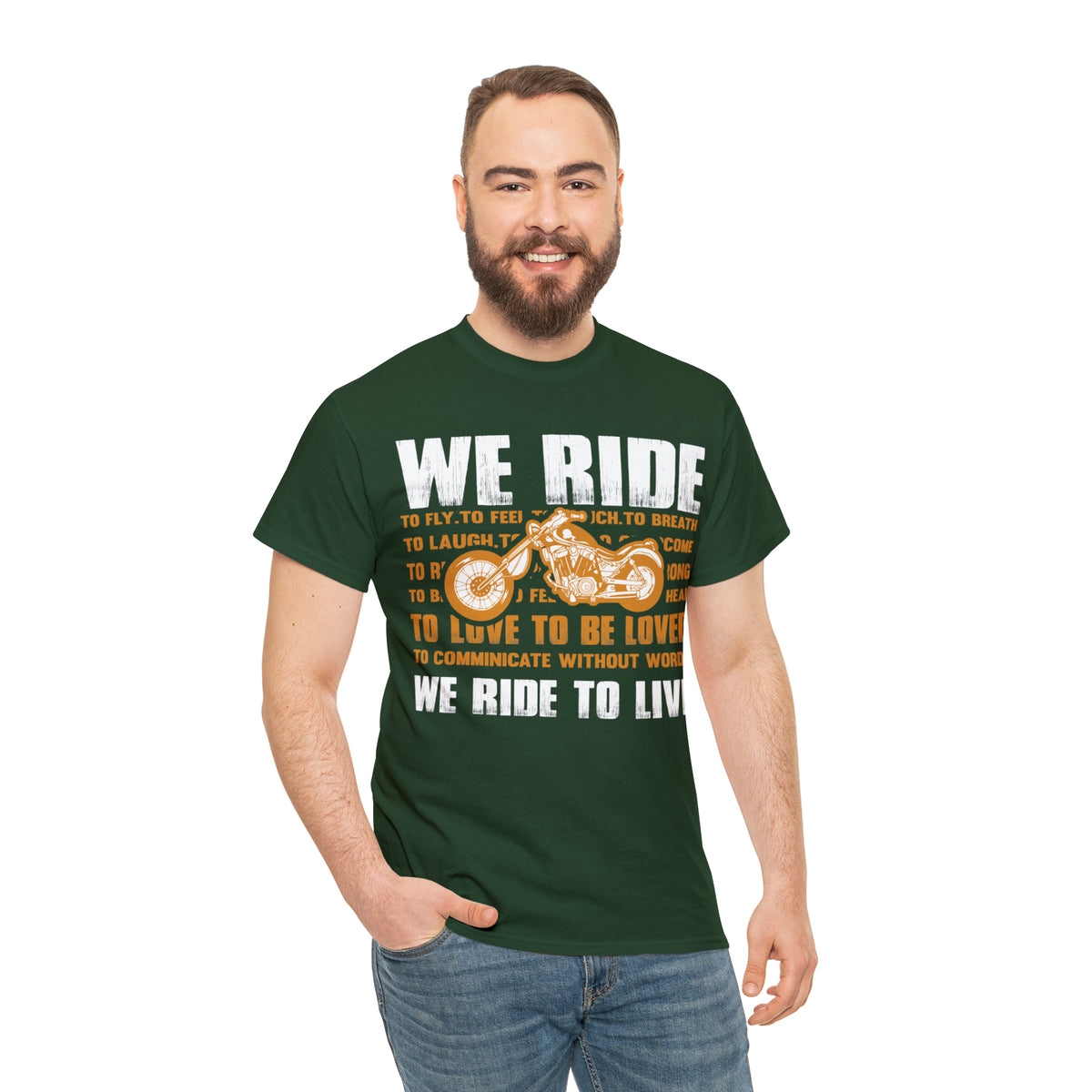 WE RIDE TO LIVE - Unisex Heavy Cotton Tee - USA