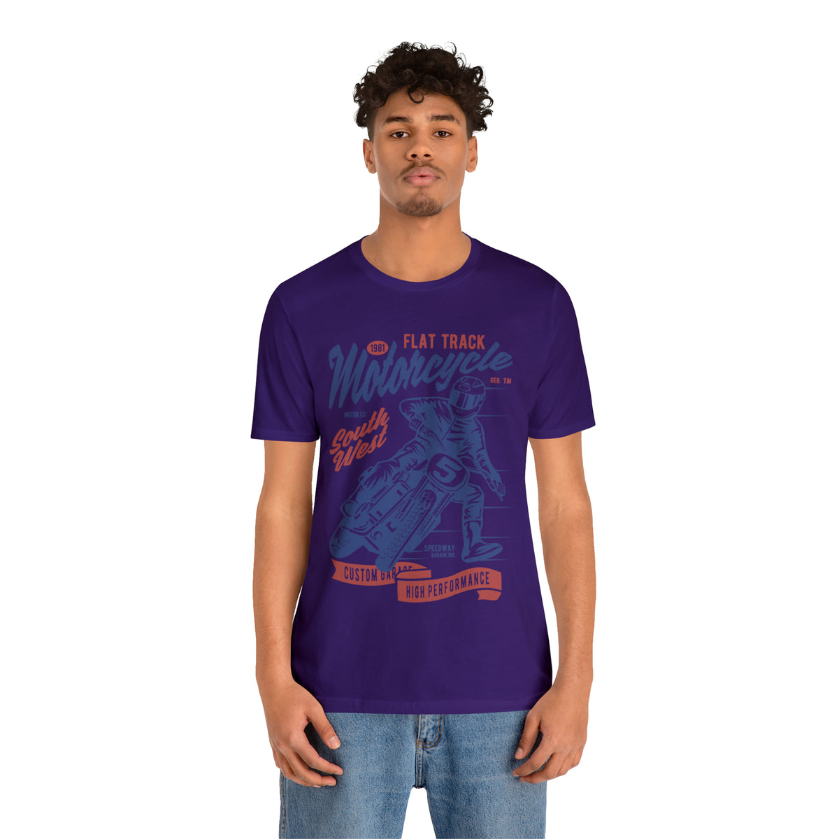 FLAT TRACK MOTORCYCLE - Unisex Jersey Short Sleeve Tee