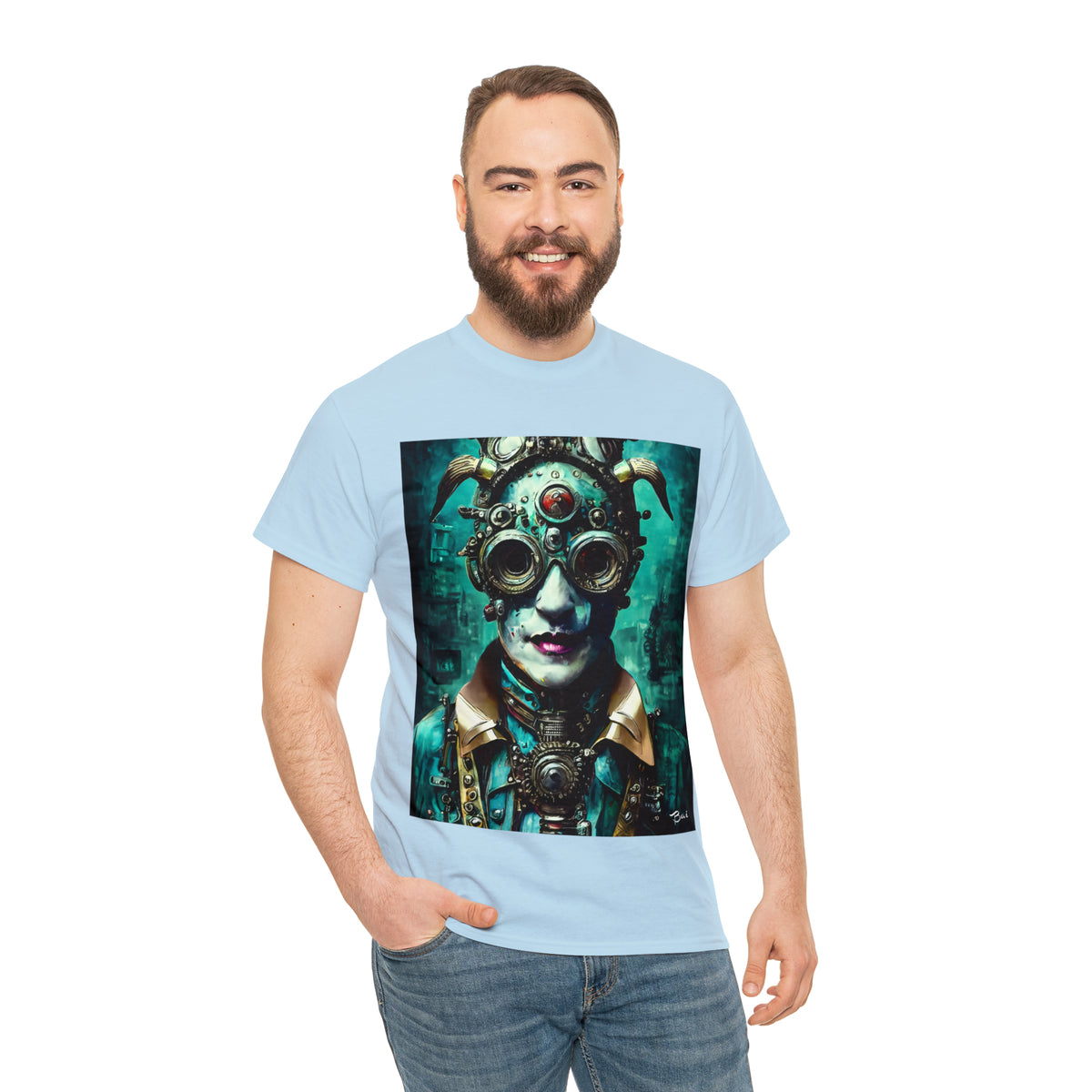 CYBER-STEAMPUNK LORD - Airt on a Shirt  - Unisex Heavy Cotton Tee - AUS