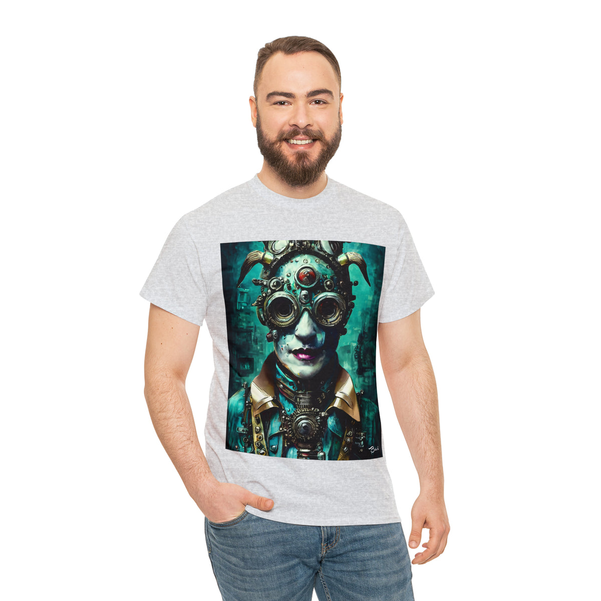CYBER-STEAMPUNK LORD - Airt on a Shirt  - Unisex Heavy Cotton Tee - AUS