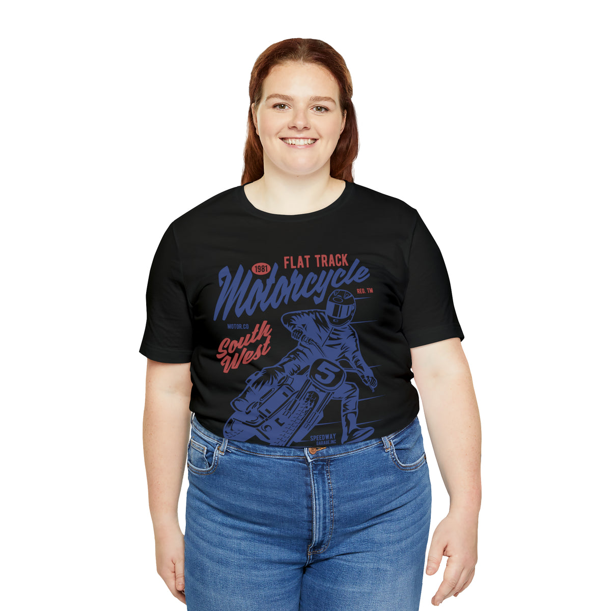FLAT TRACK MOTORCYCLE - Unisex Jersey Short Sleeve Tee