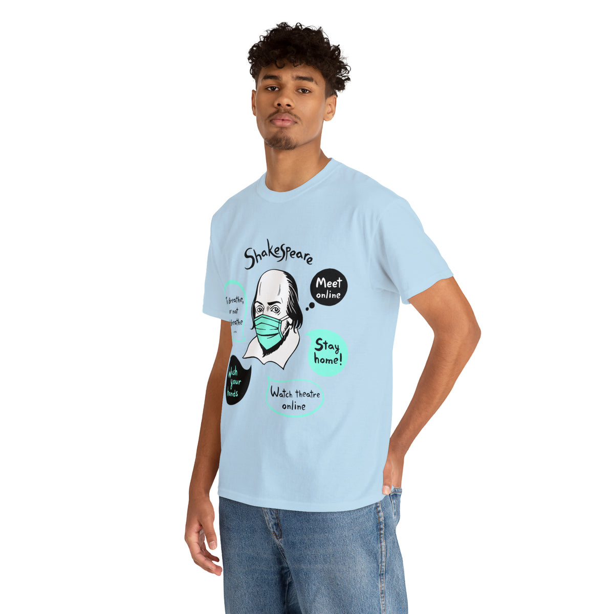 COVID-19 SHAKESPEARE (light) - Unisex Heavy Cotton Tee