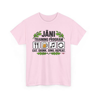 Jāņi Training Program T-Shirt | Latvian Midsummer Gift | White Text | BalticAF