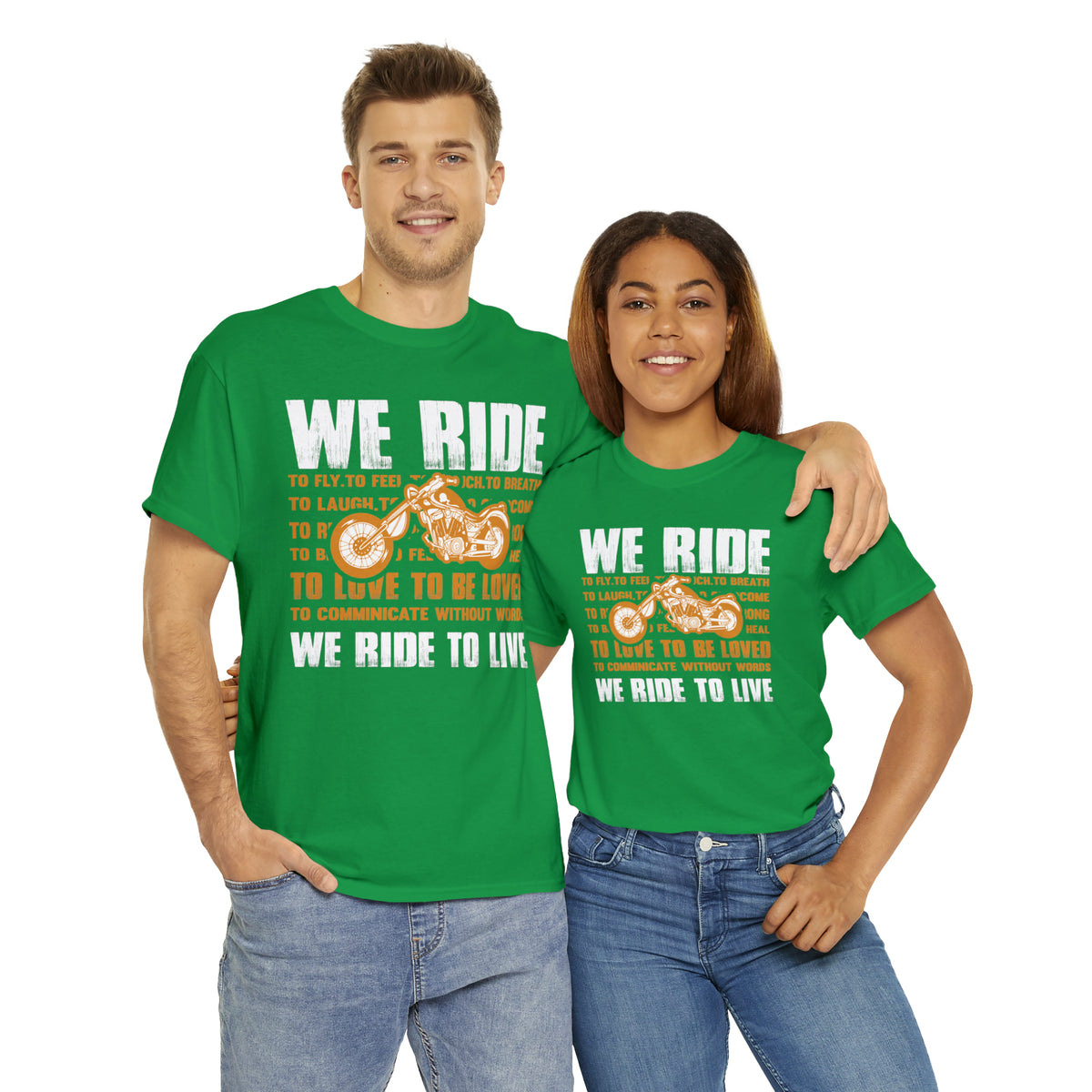 WE RIDE TO LIVE - Unisex Heavy Cotton Tee - USA