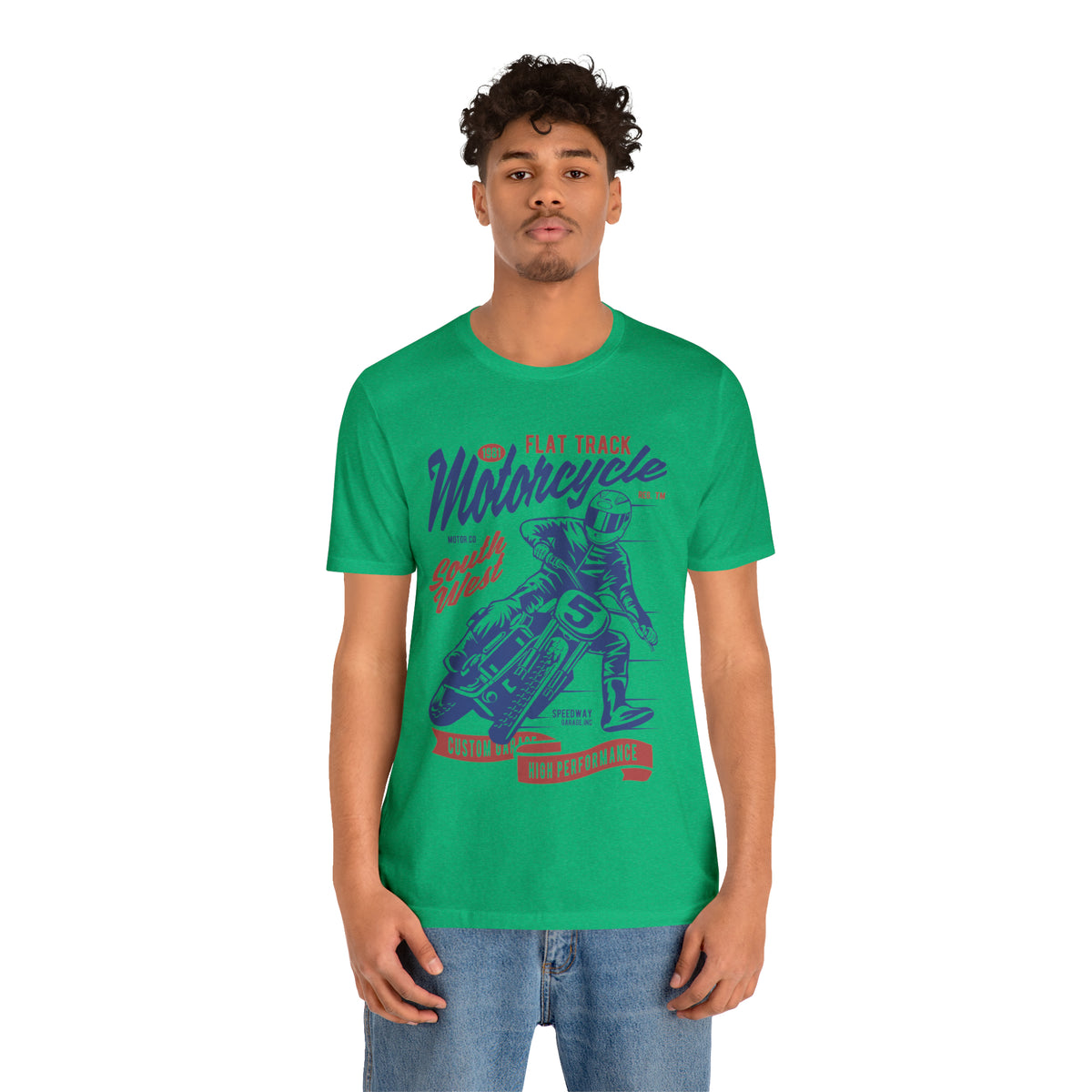 FLAT TRACK MOTORCYCLE - Unisex Jersey Short Sleeve Tee