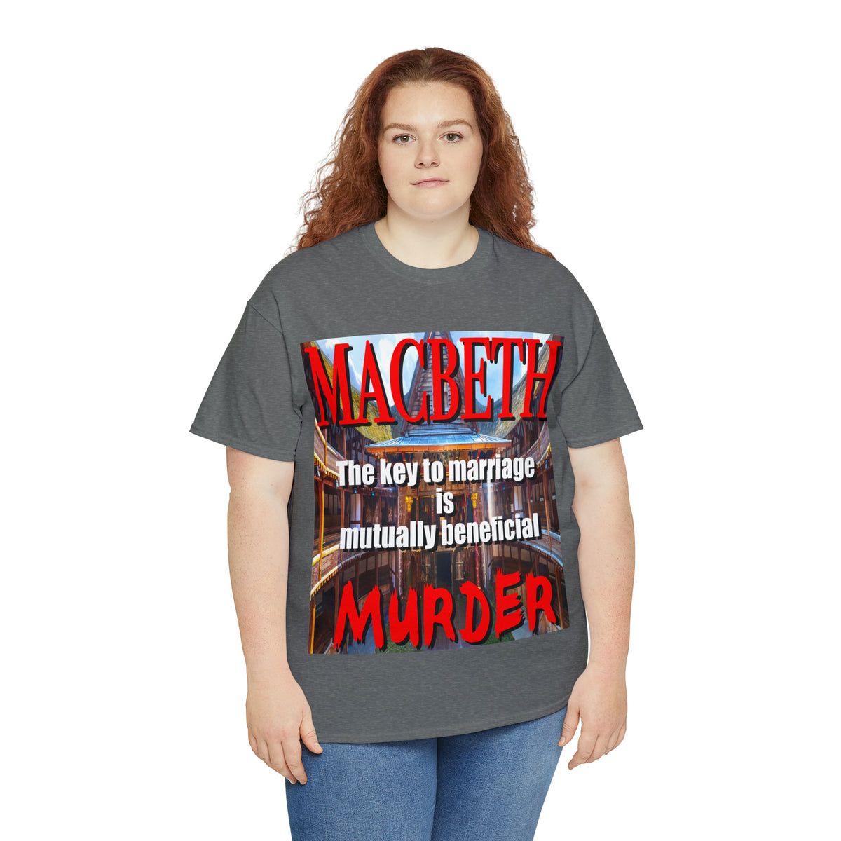 MACBETH the key to marriage is...- Unisex Heavy Cotton Tee
