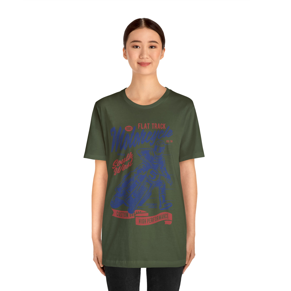 FLAT TRACK MOTORCYCLE - Unisex Jersey Short Sleeve Tee
