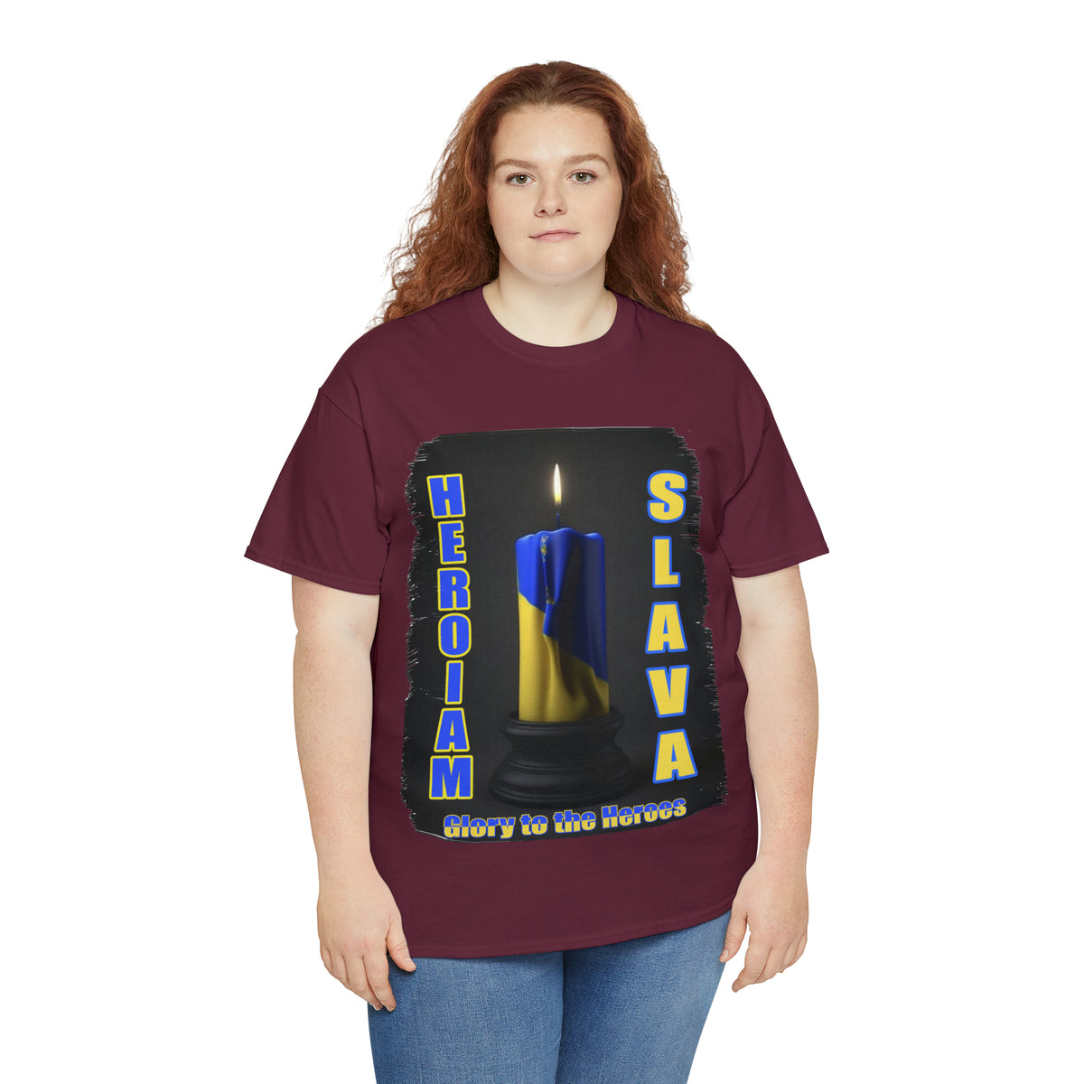 Remembrance Candle - "Heroiam Slava! - Glory to the Heroes" unisex T-shirt