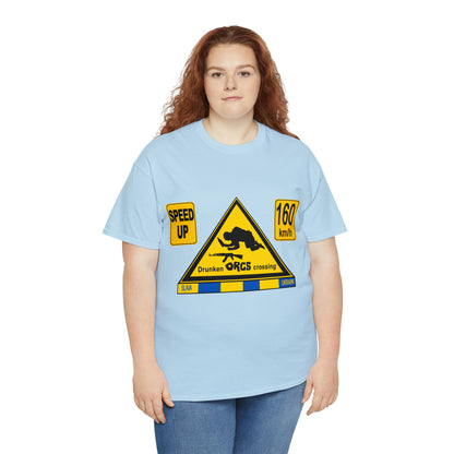 DRU**** ORCS CROSSING - 160 Km/h/SPEED UP - Unisex Heavy Cotton Tee - AUS