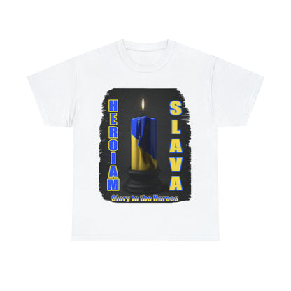 Remembrance Candle - "Heroiam Slava! - Glory to the Heroes" unisex T-shirt