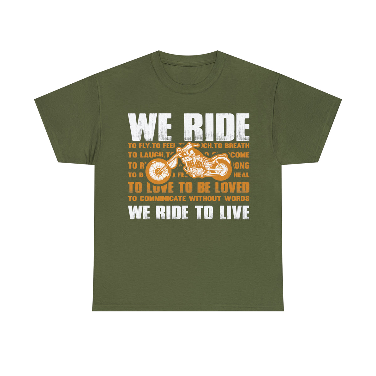 WE RIDE TO LIVE - Unisex Heavy Cotton Tee - USA