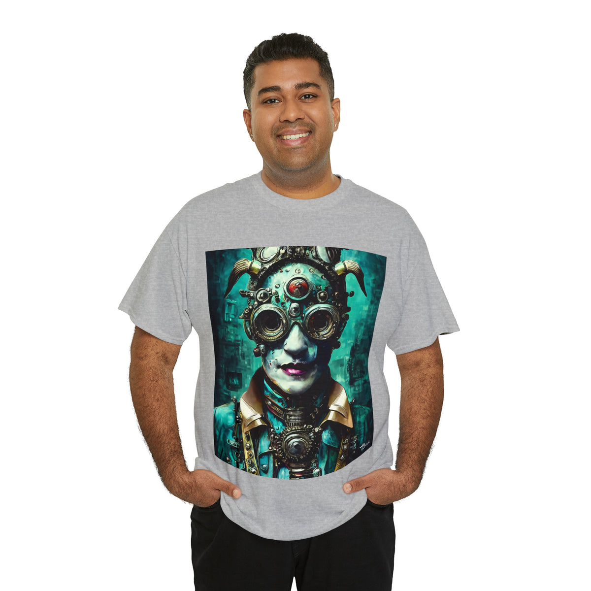 CYBER-STEAMPUNK LORD - Airt on a Shirt  - Unisex Heavy Cotton Tee - AUS