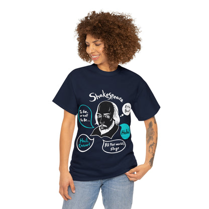 SHAKESPEARE (dark) - Unisex Heavy Cotton Tee