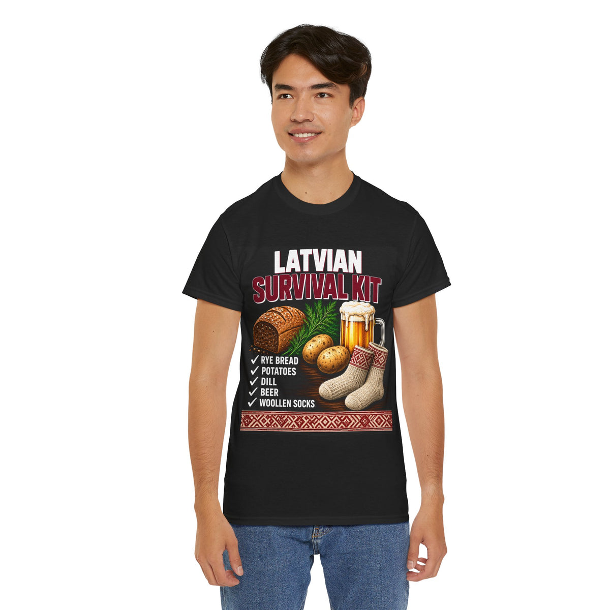 Latvian Survival Kit T-Shirt | Funny Latvian Gift | BalticAF