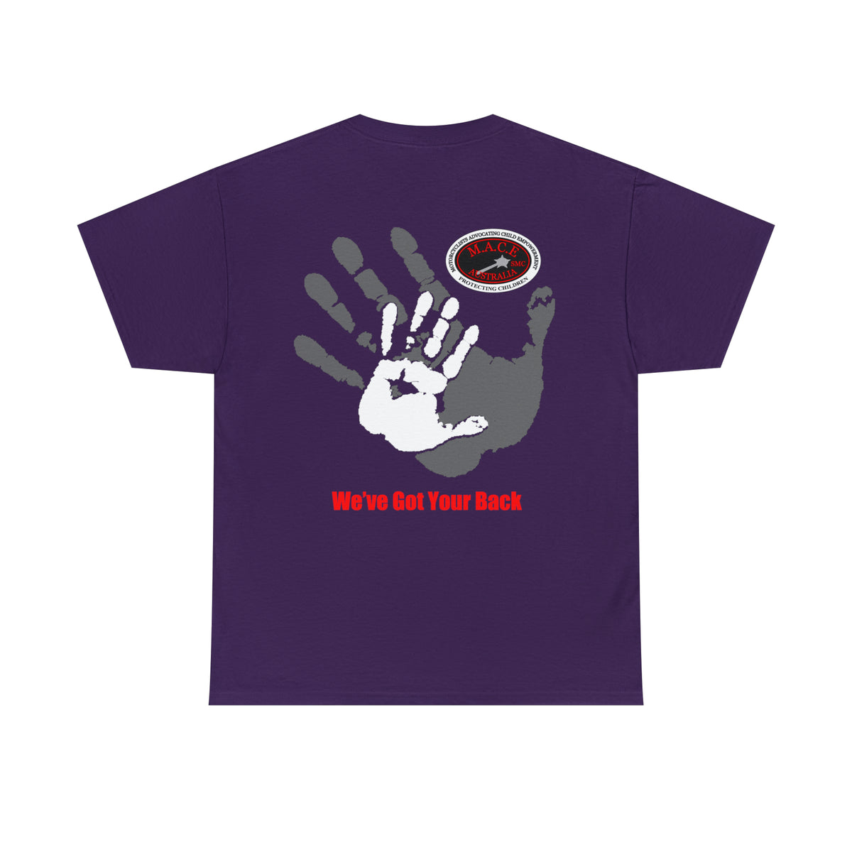 M.A.C.E. Emblem & Back Hands - Unisex Heavy Cotton Tee