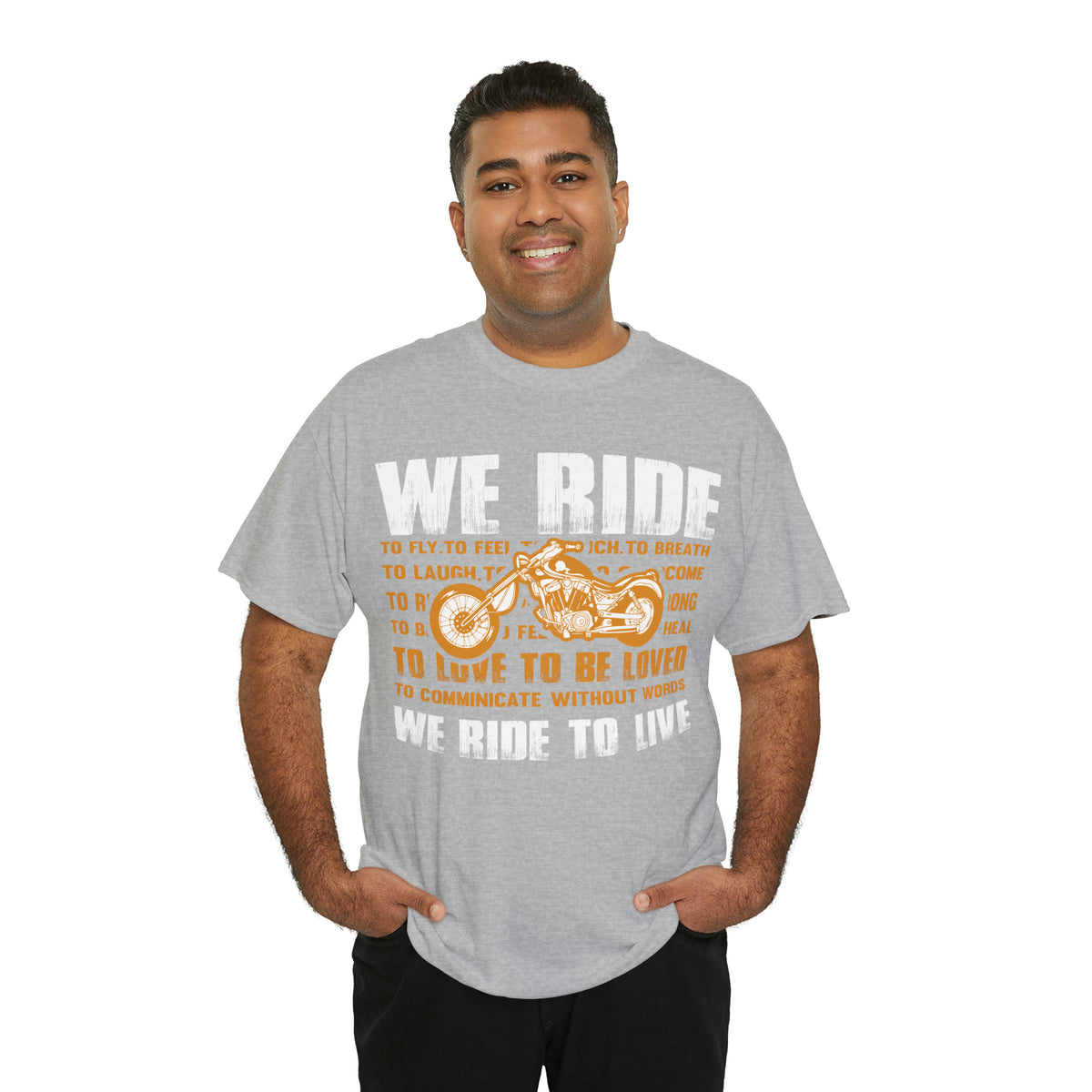 WE RIDE TO LIVE - Unisex Heavy Cotton Tee - USA
