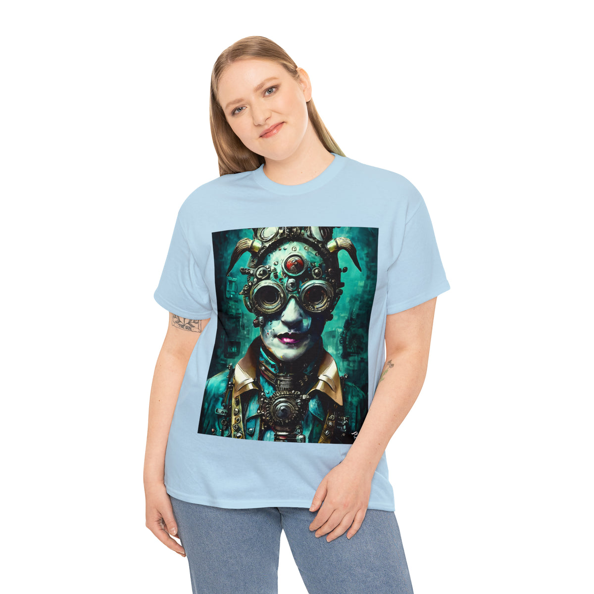 CYBER-STEAMPUNK LORD - Airt on a Shirt  - Unisex Heavy Cotton Tee - AUS