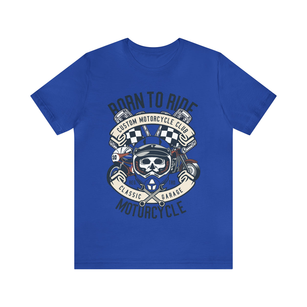 BORN TO RIDE Classic Garage - Unisex Jersey Short Sleeve Tee