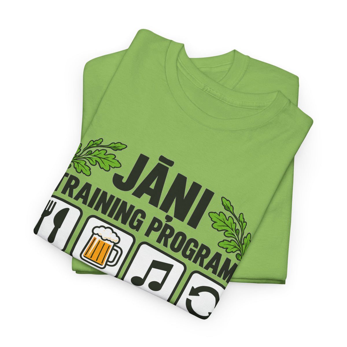 Jāņi Training Program T-Shirt | Latvian Midsummer Gift | White Text | BalticAF