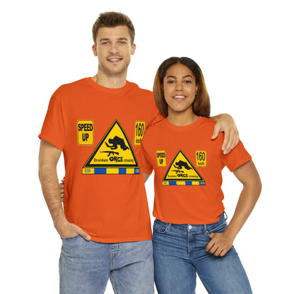 DRU**** ORCS CROSSING - 160 Km/h/SPEED UP - Unisex Heavy Cotton Tee - AUS