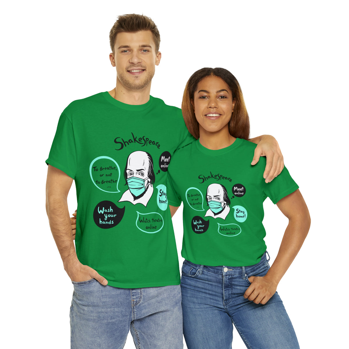 COVID-19 SHAKESPEARE (light) - Unisex Heavy Cotton Tee