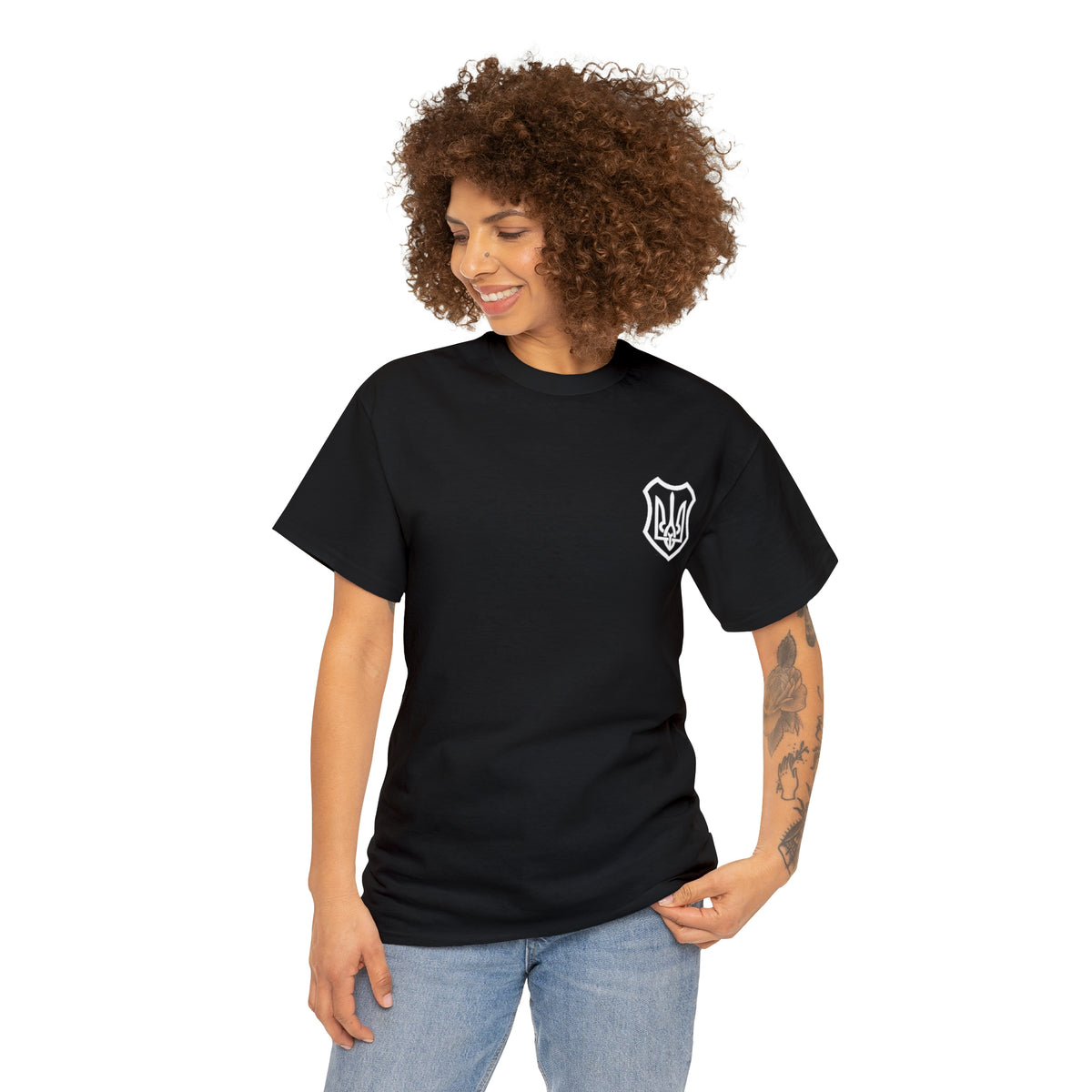 ICONIC UKRAINIAN TRIDENT T-SHIRT version 2 - Unisex Heavy Cotton Tee - AUS