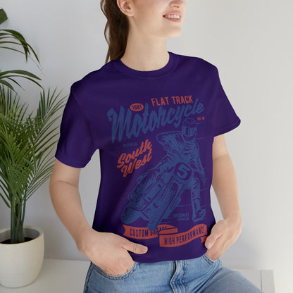 FLAT TRACK MOTORCYCLE - Unisex Jersey Short Sleeve Tee