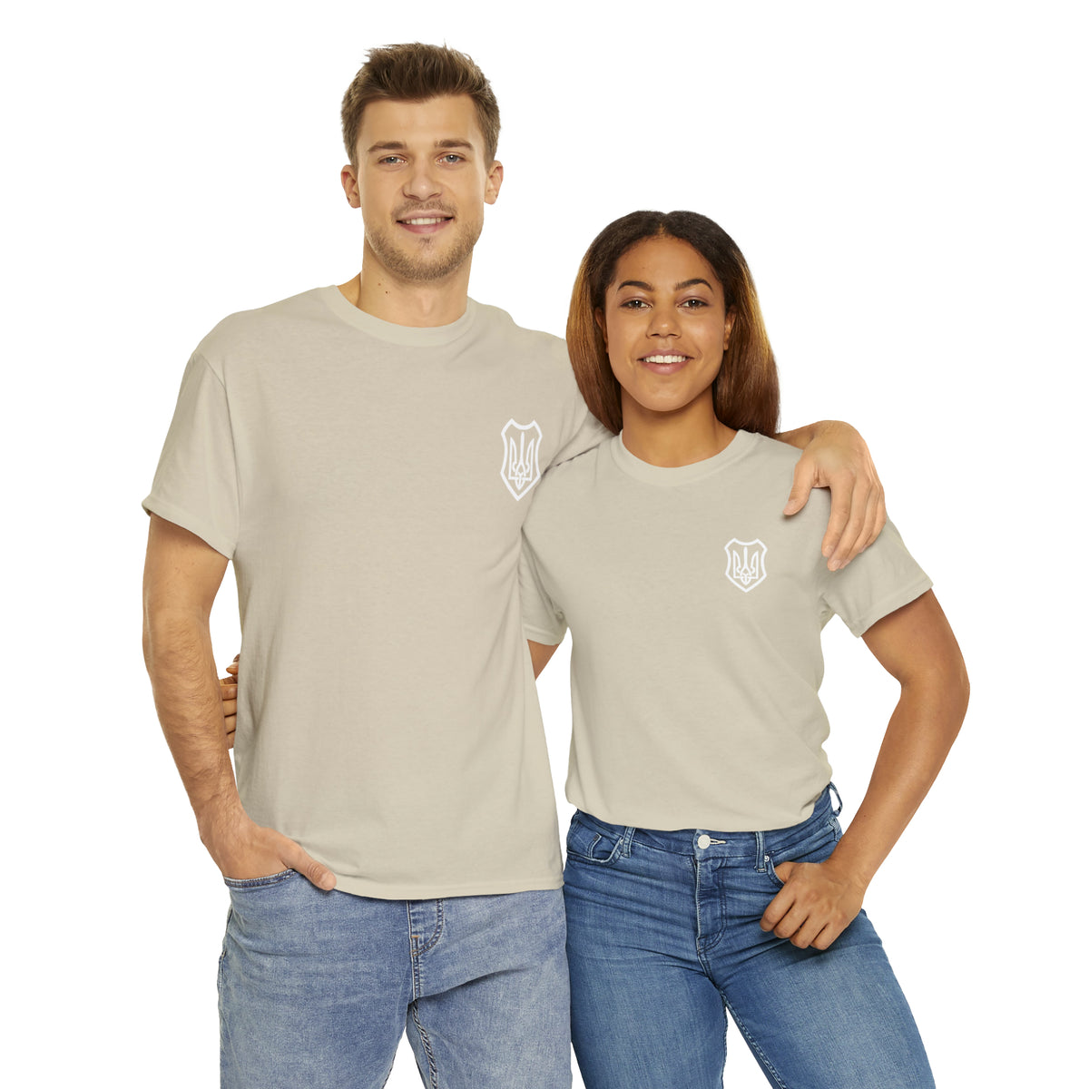 ICONIC UKRAINIAN TRIDENT T-SHIRT version 2 - Unisex Heavy Cotton Tee - AUS