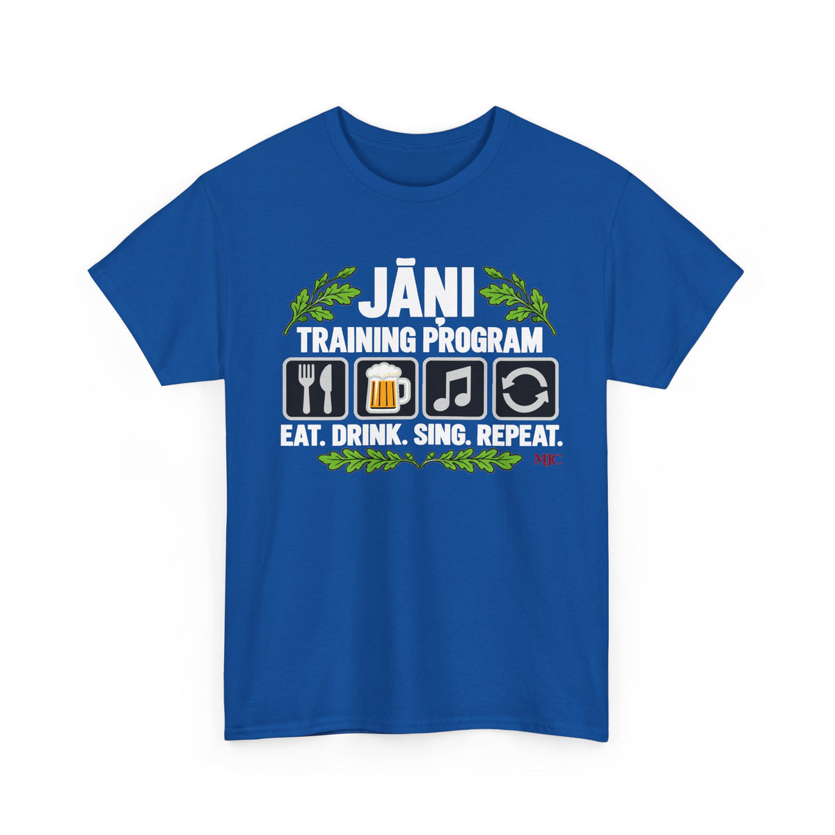 Jāņi Training Program T-Shirt | Latvian Midsummer Gift | White Text | BalticAF