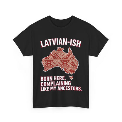 Latvian-ISH Australian T-Shirt | Funny Latvian Heritage Gift | BalticAF