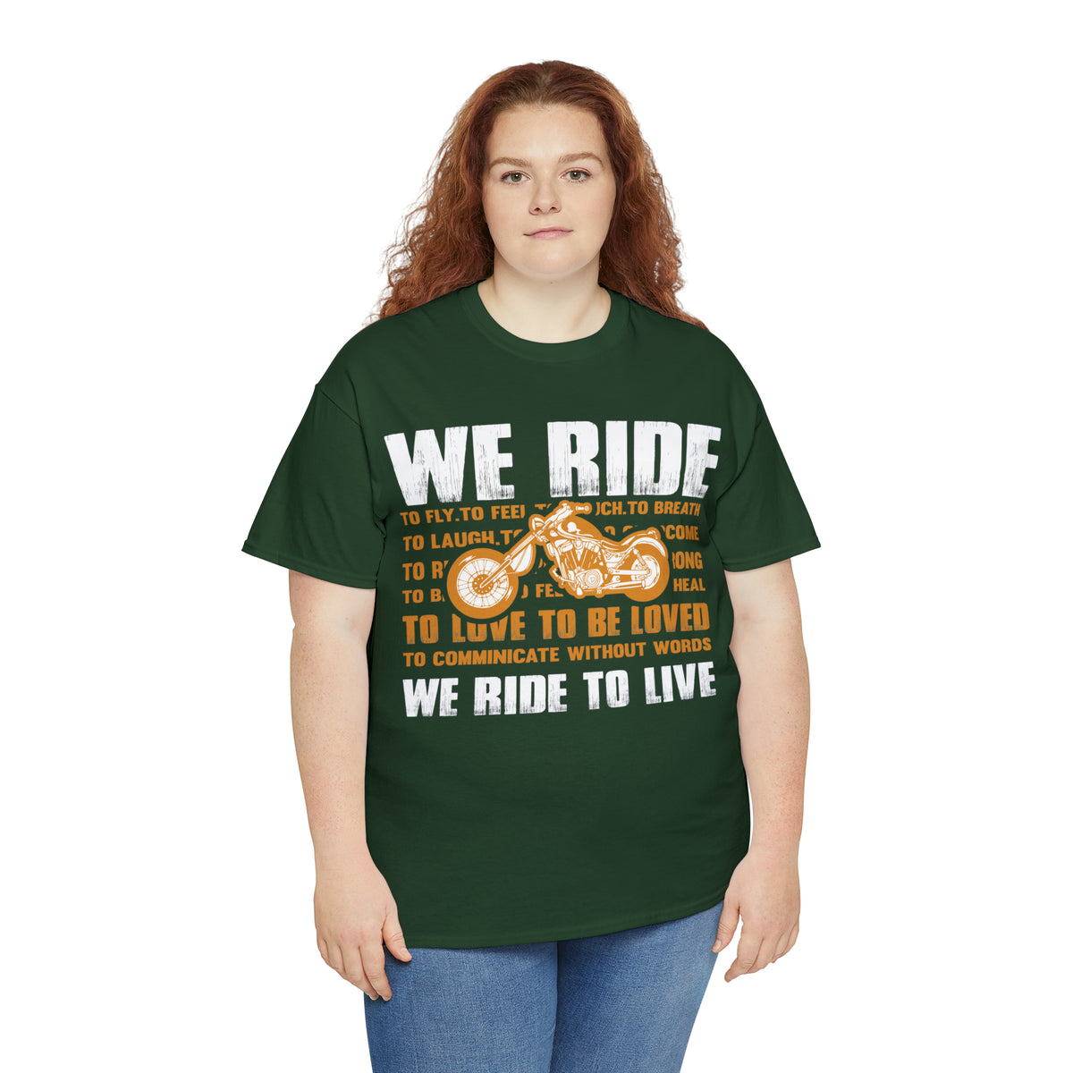 WE RIDE TO LIVE - Unisex Heavy Cotton Tee - USA