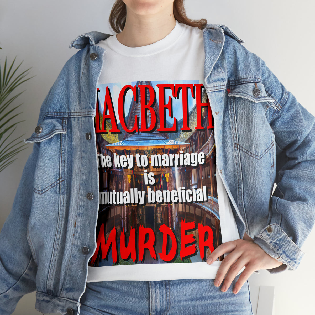 MACBETH the key to marriage is...- Unisex Heavy Cotton Tee