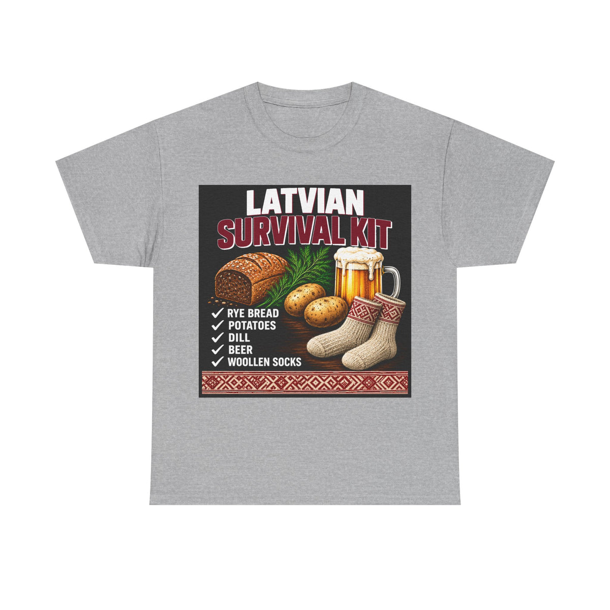 Latvian Survival Kit T-Shirt | Funny Latvian Gift | BalticAF
