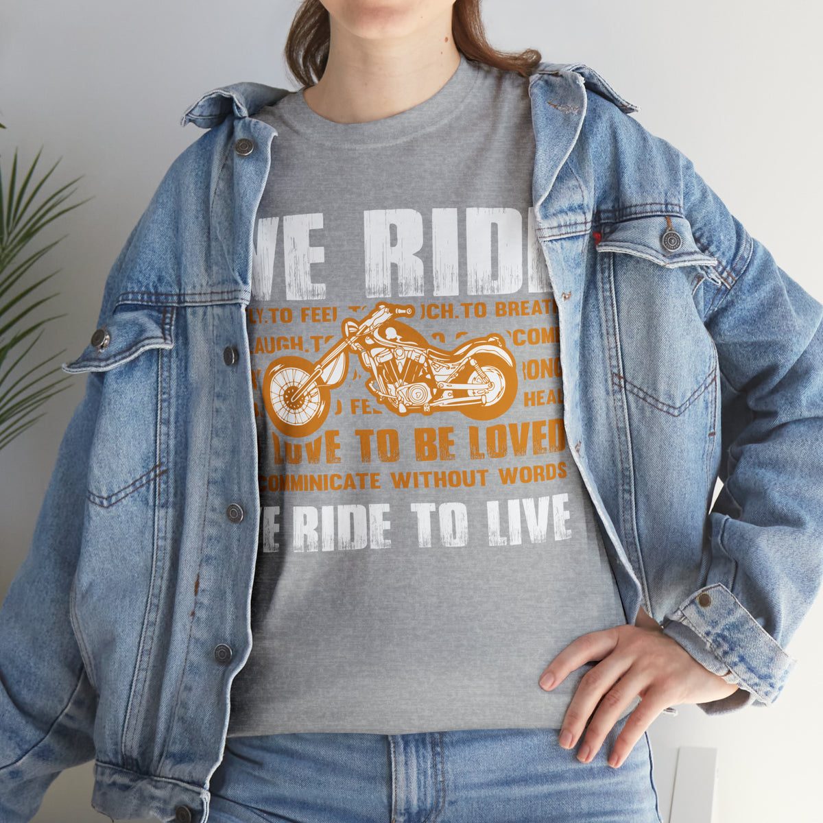 WE RIDE TO LIVE - Unisex Heavy Cotton Tee - USA