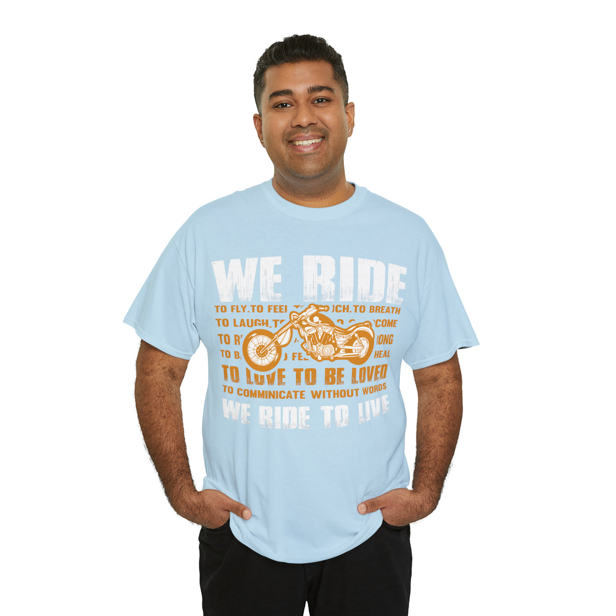 WE RIDE TO LIVE - Unisex Heavy Cotton Tee - USA