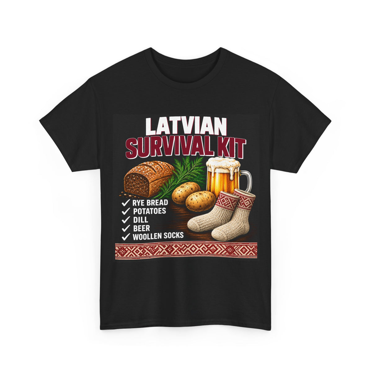 Latvian Survival Kit T-Shirt | Funny Latvian Gift | BalticAF