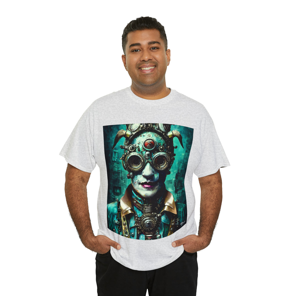 CYBER-STEAMPUNK LORD - Airt on a Shirt  - Unisex Heavy Cotton Tee - AUS