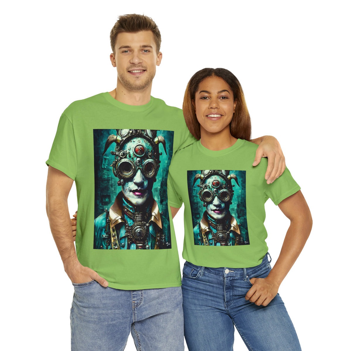 CYBER-STEAMPUNK LORD - Airt on a Shirt  - Unisex Heavy Cotton Tee - AUS