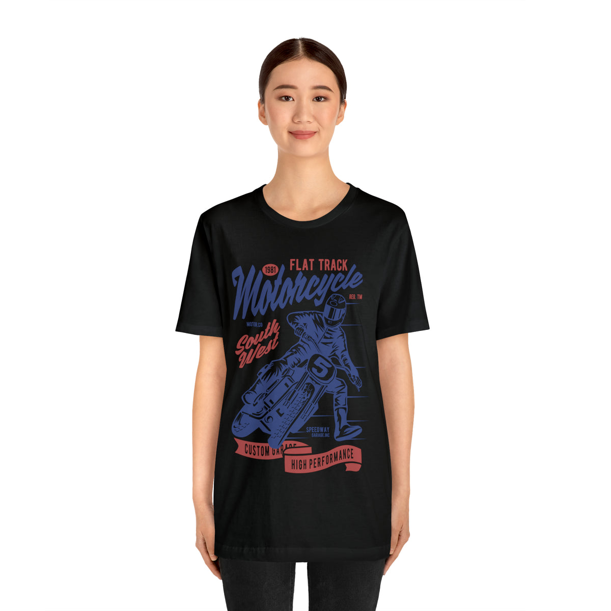 FLAT TRACK MOTORCYCLE - Unisex Jersey Short Sleeve Tee