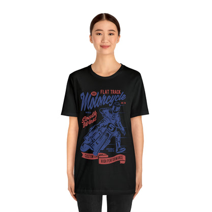 FLAT TRACK MOTORCYCLE - Unisex Jersey Short Sleeve Tee