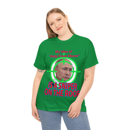 Help from Above SNIPER ON THE ROOF - Funny Unisex Heavy Cotton Tee - AUS
