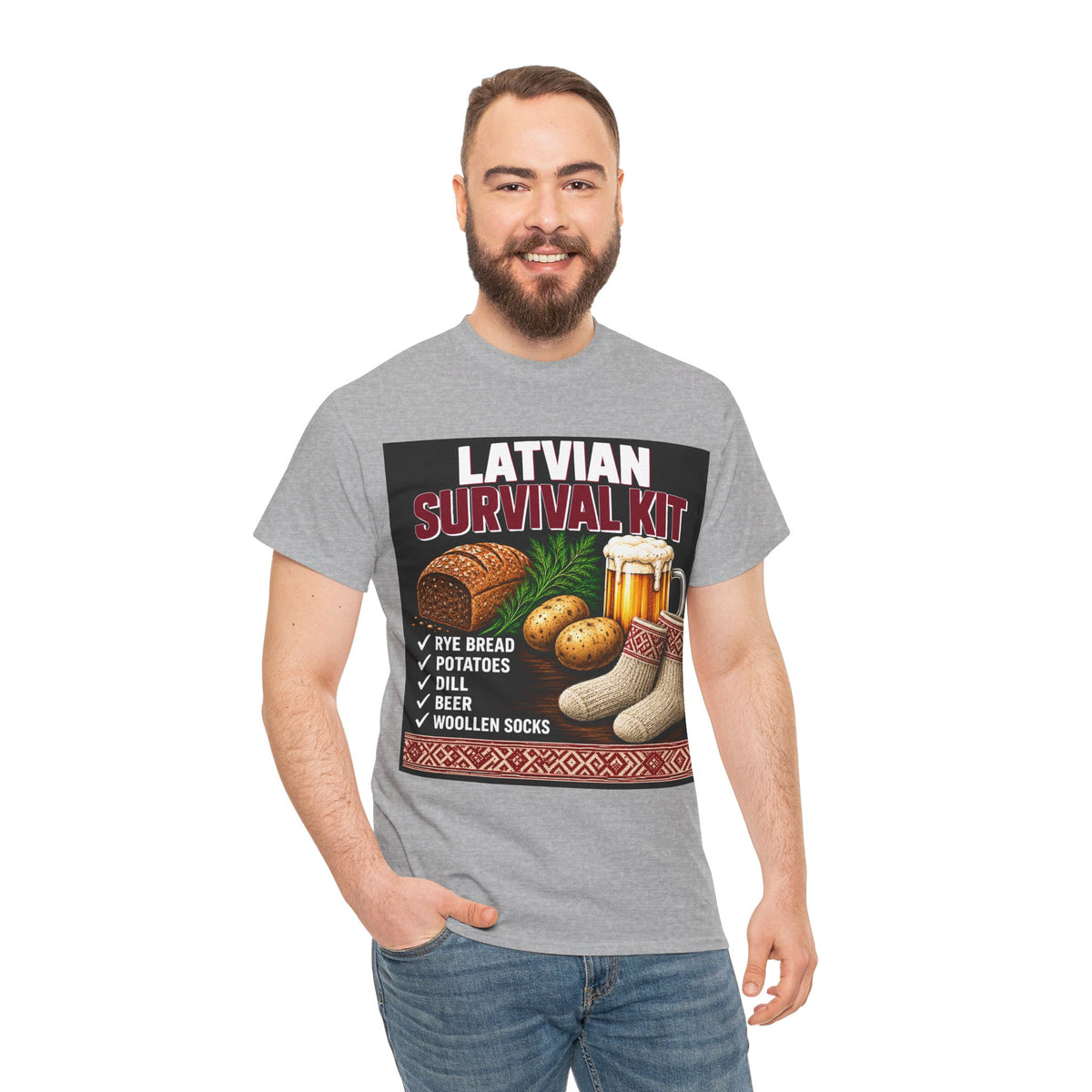 Latvian Survival Kit T-Shirt | Funny Latvian Gift | BalticAF