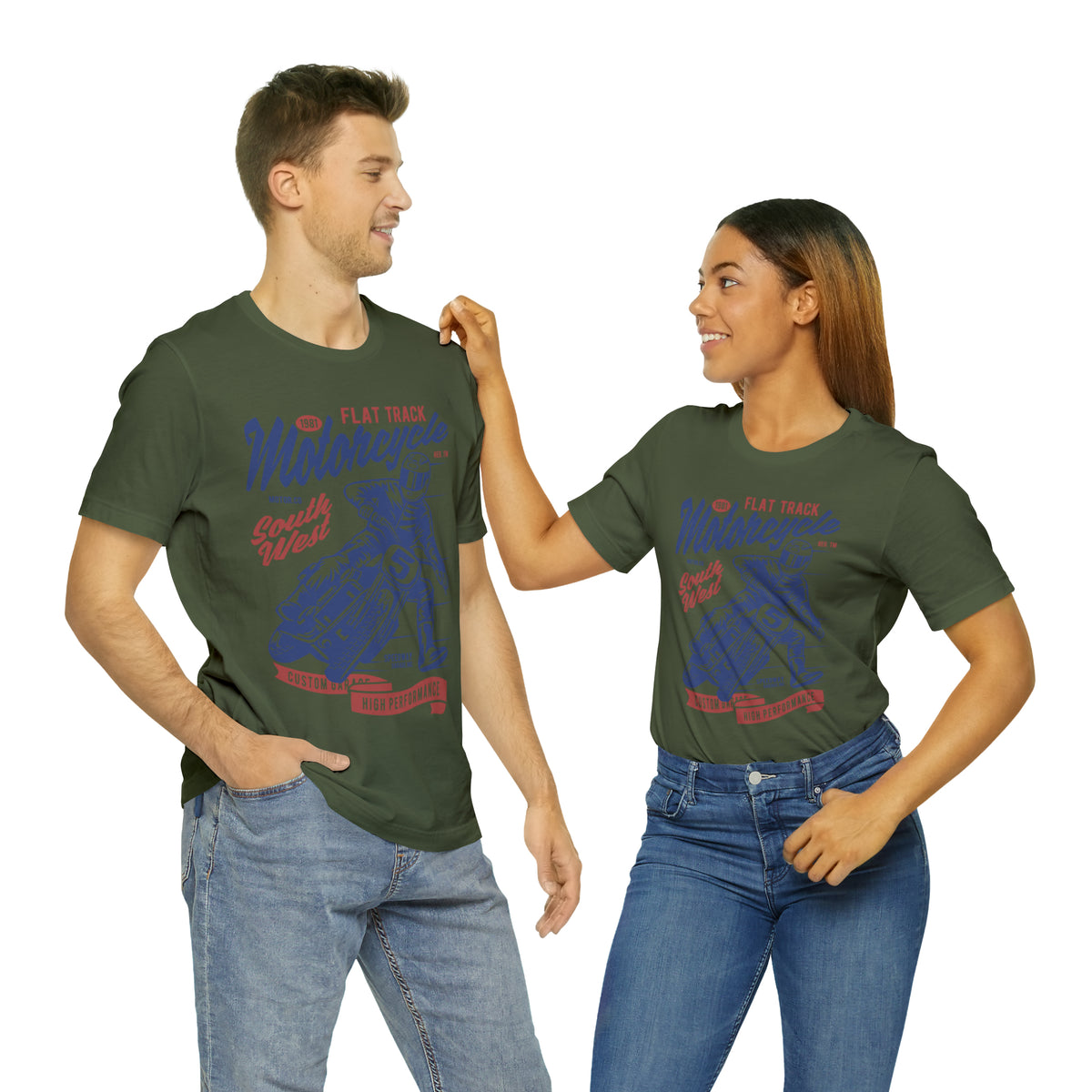 FLAT TRACK MOTORCYCLE - Unisex Jersey Short Sleeve Tee