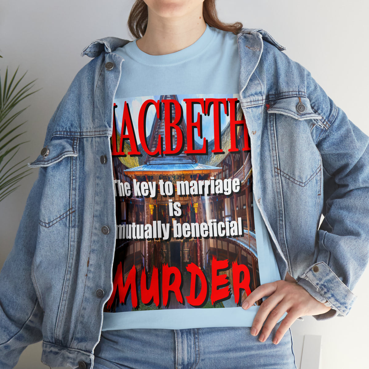 MACBETH the key to marriage is...- Unisex Heavy Cotton Tee